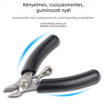 Mini ékszerfogó rozsdamentes acélból, csúszásmentes, fogak nélküli, kerek orrú, diagonális vágó, 4 hüvelyk, hegyes nasú fogó DIY huzalháló készítéséhez