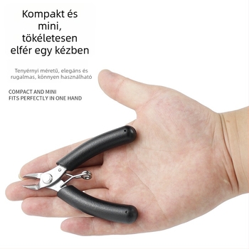 Mini ékszerfogó rozsdamentes acélból, csúszásmentes, fogak nélküli, kerek orrú, diagonális vágó, 4 hüvelyk, hegyes nasú fogó DIY huzalháló készítéséhez