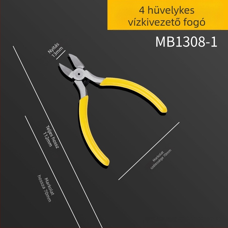 Mai Bu villanyszerelő diagonális fogó, 6 és 5 hüvelyk, ipari minőség, kis állkapocs, kézi vezetékvágó