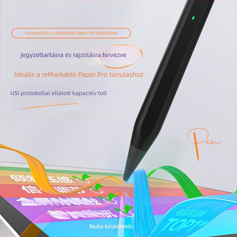 Remarkable Paper Pro stylusz radírral, 4096 nyomásérzékenység, mágneses rögzítés, érintőképernyőhöz