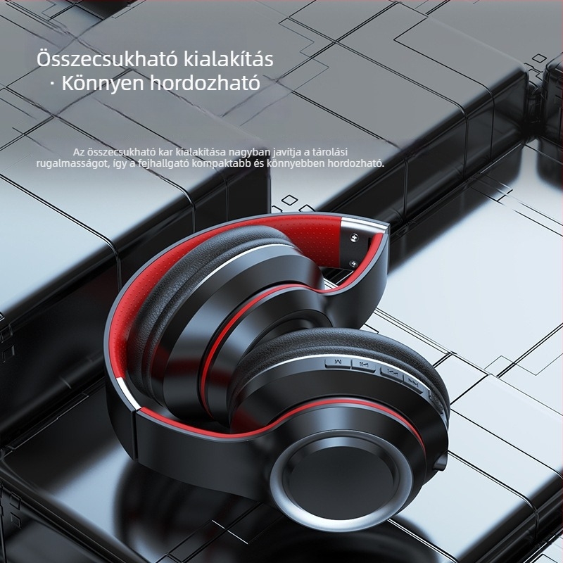 DR90 Bluetooth fejhallgató, hosszú üzemidő, zajszűrés, over-ear kialakítás, vezetékes és vezeték nélküli, 3.5 mm csatlakozás