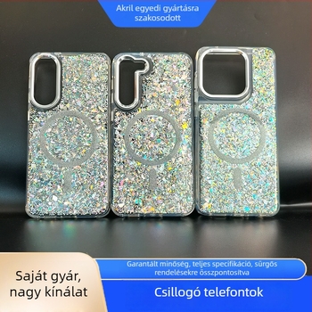 Csillogó gyantából készült telefon tok Apple, Samsung és Huawei számára — stílusos védőtok, ütésálló