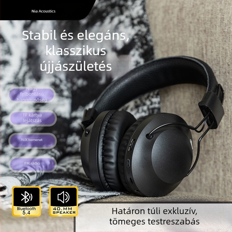 Lychee mintájú minimalist stílusú vezeték nélküli Bluetooth fejhallgató számítógépekhez, telefonokhoz és laptopokhoz, S5000