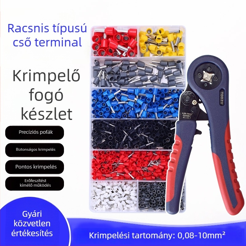 Cső alakú terminálok krimpelő fogója 6-4A és 6-6A
