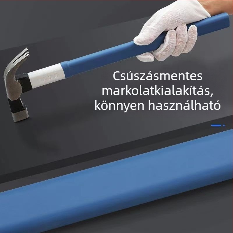 8 hüvelykes fakivágó kalapács körmös fejjel, kettős horny a fején, mágneses, csúszásmentes, magas széntartalmú acél, műanyag bevonatú nyél