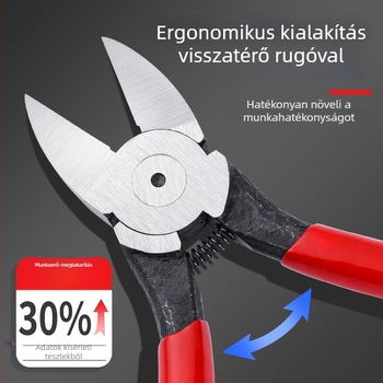 Villanyszerelő diagonális fogó, 6 és 5 hüvelyk, ipari kategória, mangán acél