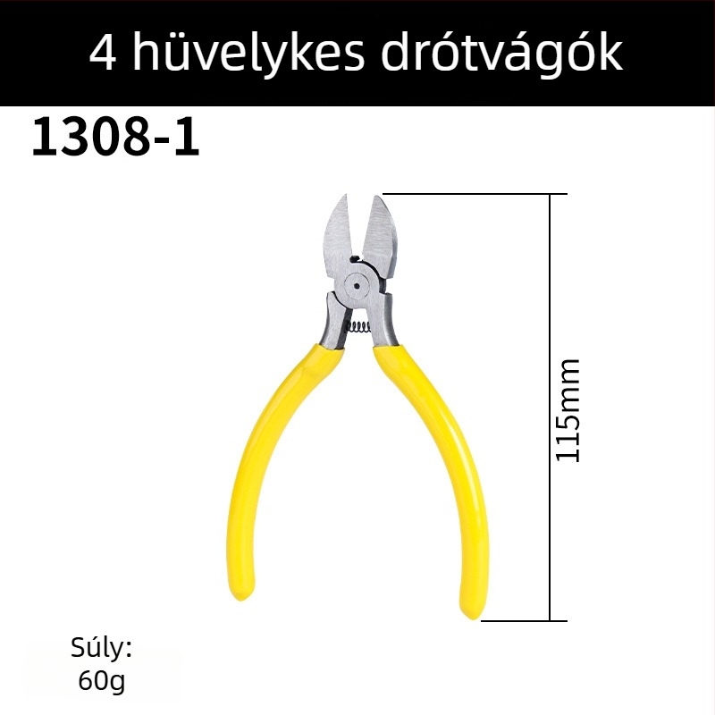 Villanyszerelő diagonális fogó, 6 és 5 hüvelyk, ipari kategória, mangán acél