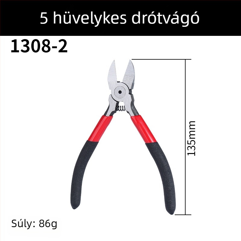 Villanyszerelő diagonális fogó, 6 és 5 hüvelyk, ipari kategória, mangán acél