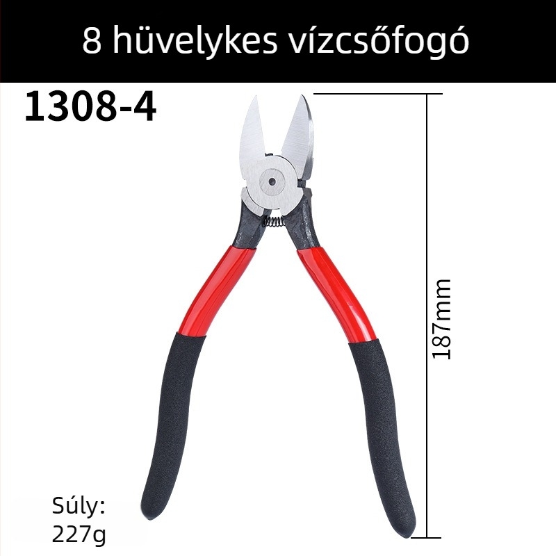 Villanyszerelő diagonális fogó, 6 és 5 hüvelyk, ipari kategória, mangán acél