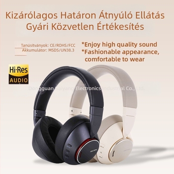 ANC Bluetooth fejhallgató aktív zajszűrővel, forgatható és összecsukható, üzleti stílus, kiváló hangminőség