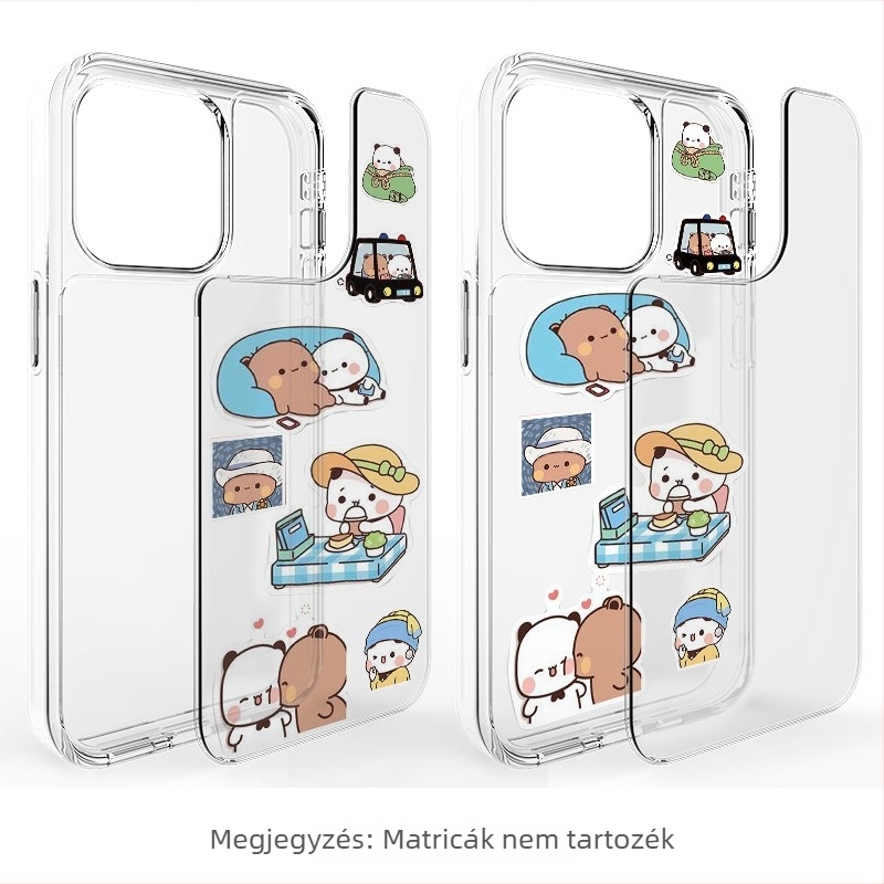 Két az egyben hátlap cserélhető japán és Koreai mintákkal, iPhone 17e készülékhez, leválasztható TPU ütésálló tok