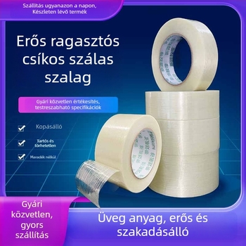 Egyszeroldalas üvegszálas szalag lítium-akkumulátor modellrepülőgépekhez, ultranagy erősségű csíkos rostszalag