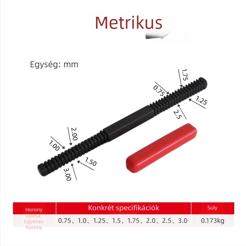 Száljavító fájl készlet sérült menetekhez – 215×100 mm, 40Cr anyag, menetjavító fájl