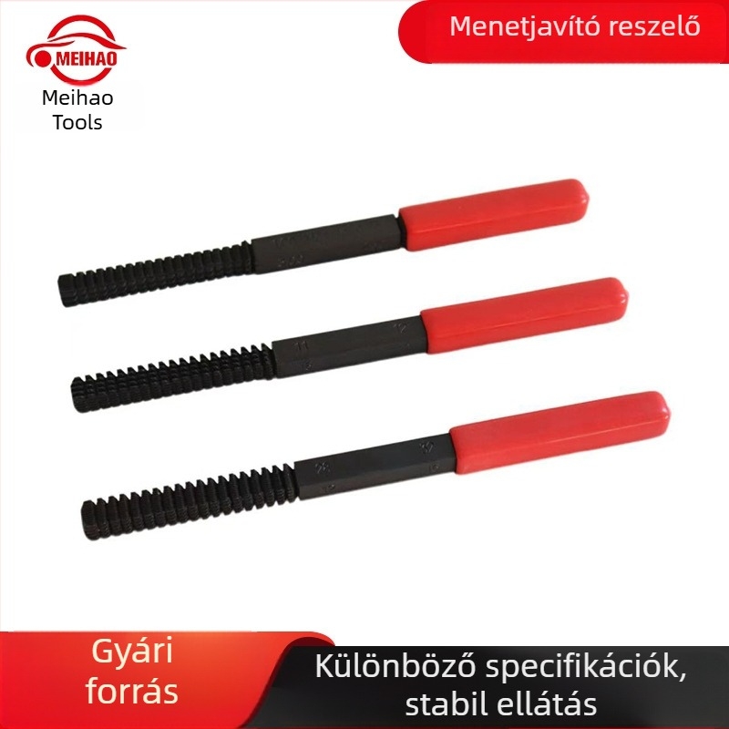 Száljavító fájl készlet sérült menetekhez – 215×100 mm, 40Cr anyag, menetjavító fájl