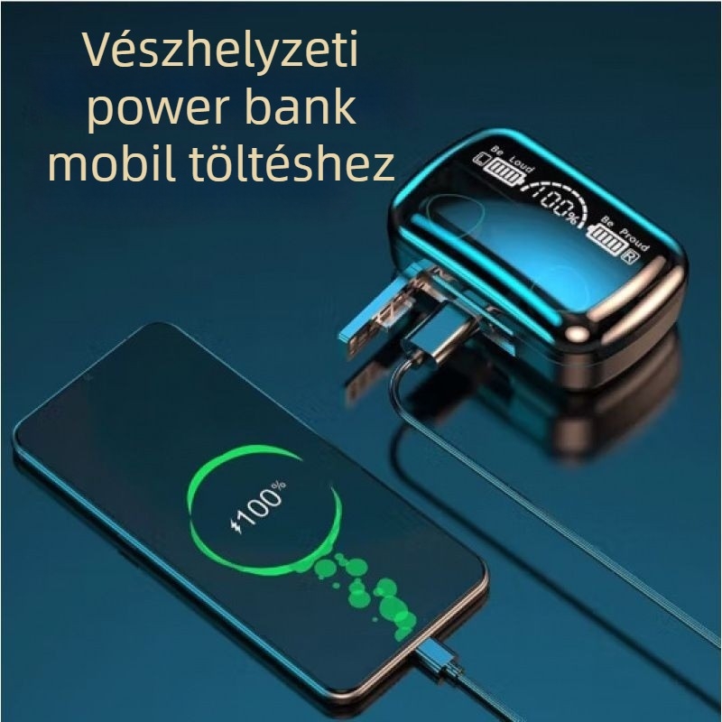 Bluetooth fülhallgató, fülben viselhető, hosszú üzemidő, nagy kapacitás, kompatibilis Sony, Huawei, Xiaomi, sportos stílus, vízálló