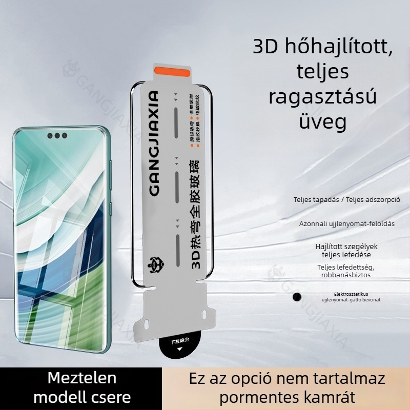 Tazo Edzett Üveg kijelzővédő Huawei Mate60 Pro-hoz – Teljes ragasztás, 3D ívelt felület, Hő- hajlított dizájn, 70Air
