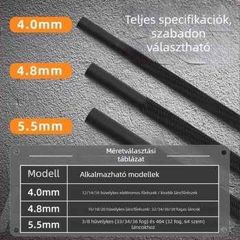 Cpai láncfűrész lánc élező fájl benzines fűrészhez, precíz élező 4.0/4.8/5.5