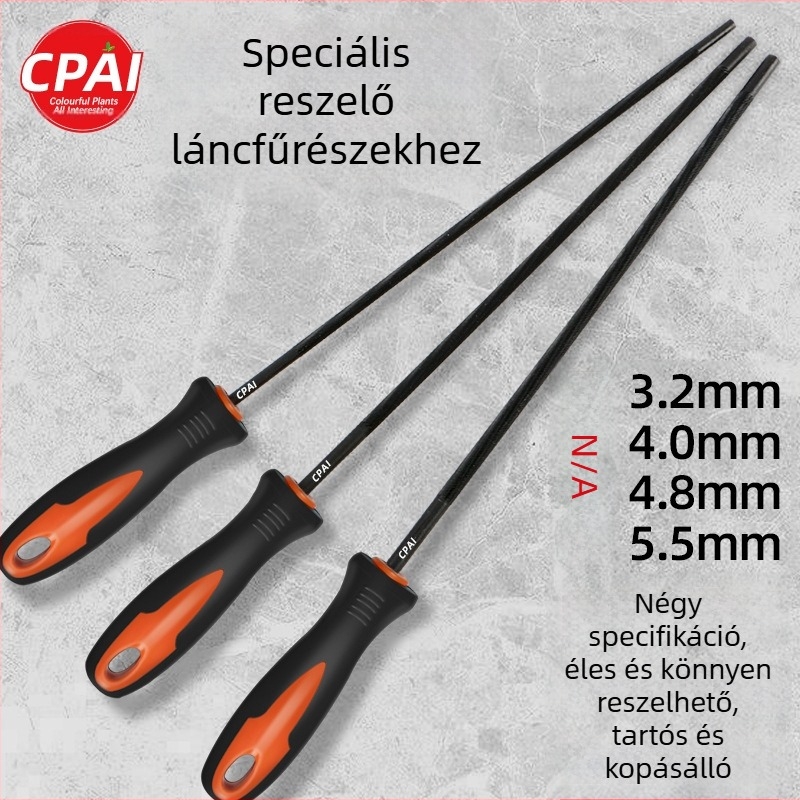 Cpai láncfűrész lánc élező fájl benzines fűrészhez, precíz élező 4.0/4.8/5.5
