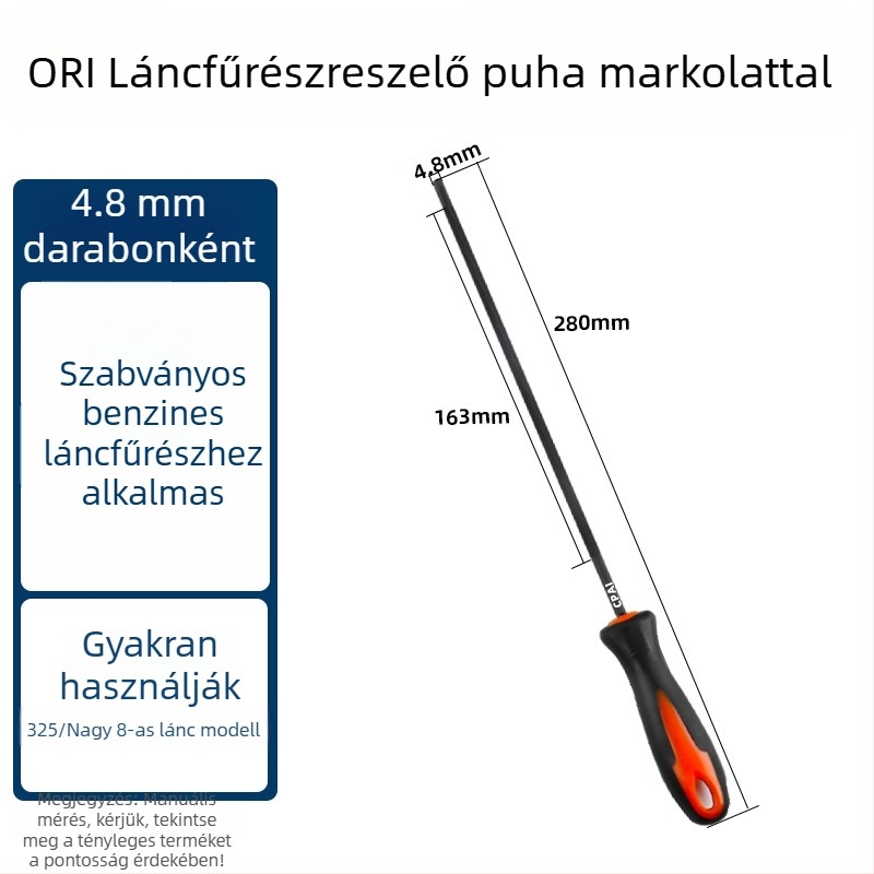 Cpai láncfűrész lánc élező fájl benzines fűrészhez, precíz élező 4.0/4.8/5.5