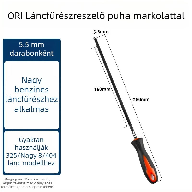 Cpai láncfűrész lánc élező fájl benzines fűrészhez, precíz élező 4.0/4.8/5.5