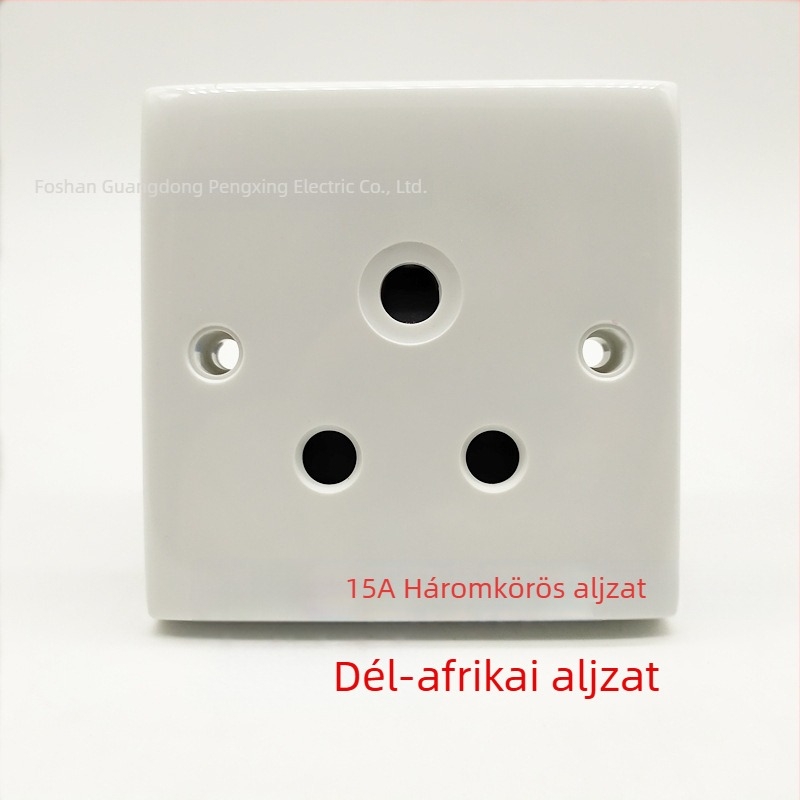 15A Dél-Afrika háromszögletű kerek dugasz és aljzat, tiszta réz, hárompin ipari tápcsatlakozó