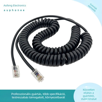 RJ45 nyolcszálú, kihúzható spirálkábel két RJ45 csatlakozóval