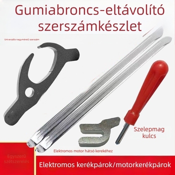 Gumiabroncs-eltávolító eszközök készlet gumiműhelyhez, rozsdamentes acélból, emelő- és leverővasakkal