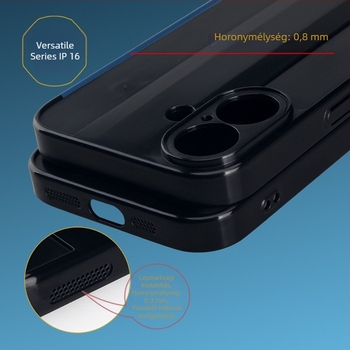 iPhone 16 Pro Max PC burkolatú védőtok Porsche-stílusban, teljes lefedéssel