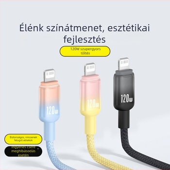 Gradiens Lightning-kábel Apple készülékekhez (iPhone/iPad), 1–2 m, gyors töltés