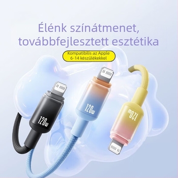 Gradiens Lightning-kábel Apple készülékekhez (iPhone/iPad), 1–2 m, gyors töltés