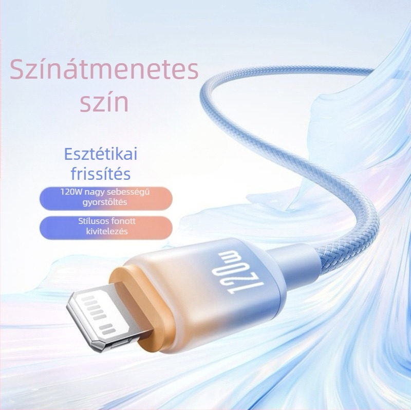 Gradiens Lightning-kábel Apple készülékekhez (iPhone/iPad), 1–2 m, gyors töltés