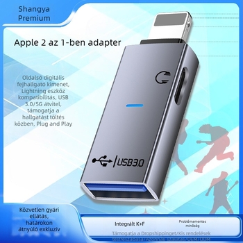 Privát modell Apple USB 3.0 Type-C fejhallgató-adapter, 2-in-1 adatátalakító