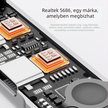 Type-C adapter iPad és Google készülékekhez, 3,5 mm-es három-in-egy fejhallgató csatlakozó, élő közvetítésre és hívásokhoz, U-Shield 60W