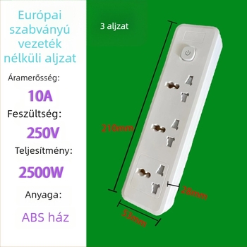 Kábellel ellátott asztali aljzat európai, koreai és német szabványok szerint