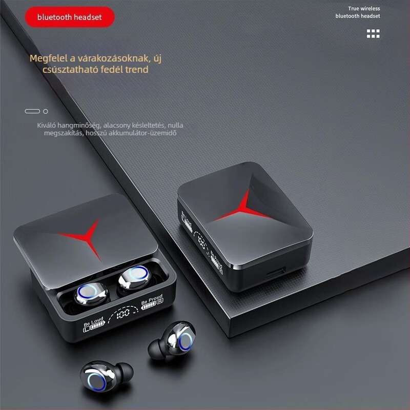 M90 Vezeték nélküli Bluetooth fülhallgatók Esports játékokhoz, ultra hosszú akkumulátor-üzemidő, zajcsökkentés, stílusos dizájn
