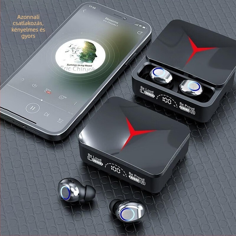 M90 Vezeték nélküli Bluetooth fülhallgatók Esports játékokhoz, ultra hosszú akkumulátor-üzemidő, zajcsökkentés, stílusos dizájn