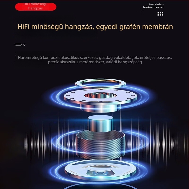 M90 Vezeték nélküli Bluetooth fülhallgatók Esports játékokhoz, ultra hosszú akkumulátor-üzemidő, zajcsökkentés, stílusos dizájn