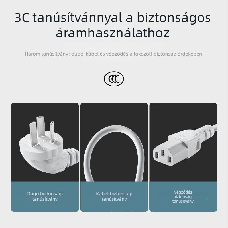 Bull márkájú rizsfőzőhöz háromtűs tápcsatlakozóval – univerzális kiegészítők elektromos edényekhez, elektromos teáskannához és serpenyőhöz