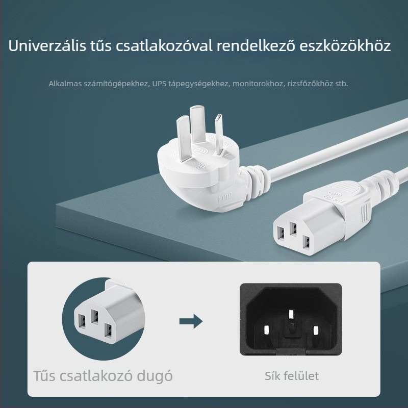 Bull márkájú rizsfőzőhöz háromtűs tápcsatlakozóval – univerzális kiegészítők elektromos edényekhez, elektromos teáskannához és serpenyőhöz