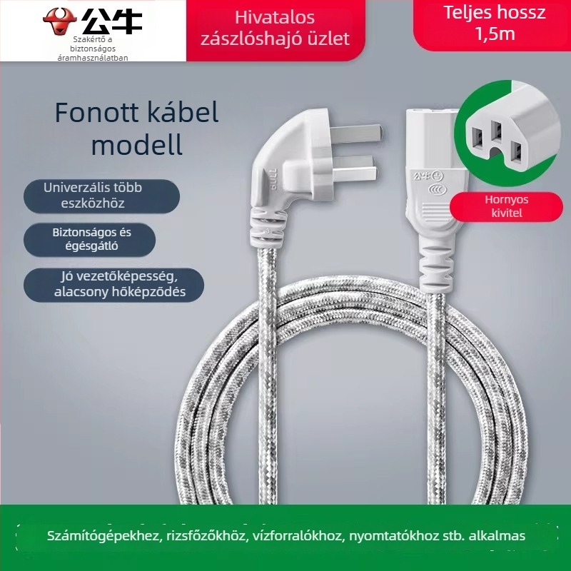 Bull márkájú rizsfőzőhöz háromtűs tápcsatlakozóval – univerzális kiegészítők elektromos edényekhez, elektromos teáskannához és serpenyőhöz