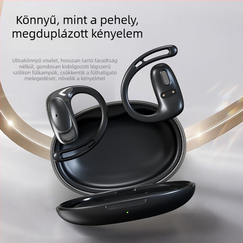 Vezeték nélküli Bluetooth fülhallgatók alacsony késleltetéssel, nyitott fül-dizájn, hosszú akkumulátor-élettartam, vízálló, ideális sporthoz és játékhoz