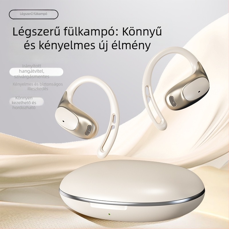 Vezeték nélküli Bluetooth fülhallgatók alacsony késleltetéssel, nyitott fül-dizájn, hosszú akkumulátor-élettartam, vízálló, ideális sporthoz és játékhoz