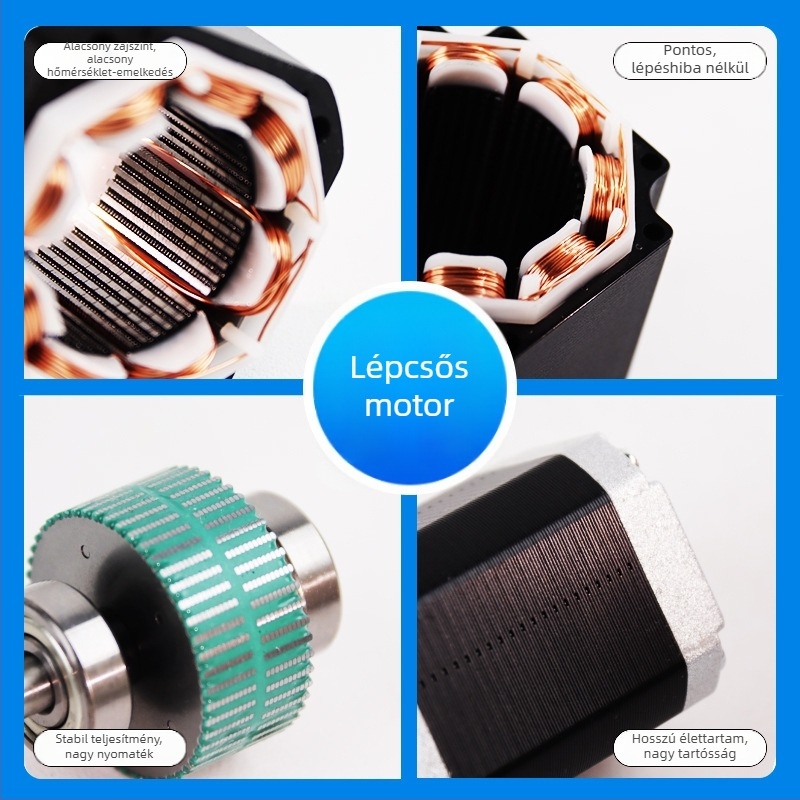 42 léptetőmotor 23 mm-es testtel, 17HS4023, 2-fázisú, 4-vezetékes, 12V mikromotor írógépekhez és 3D nyomtatókhoz