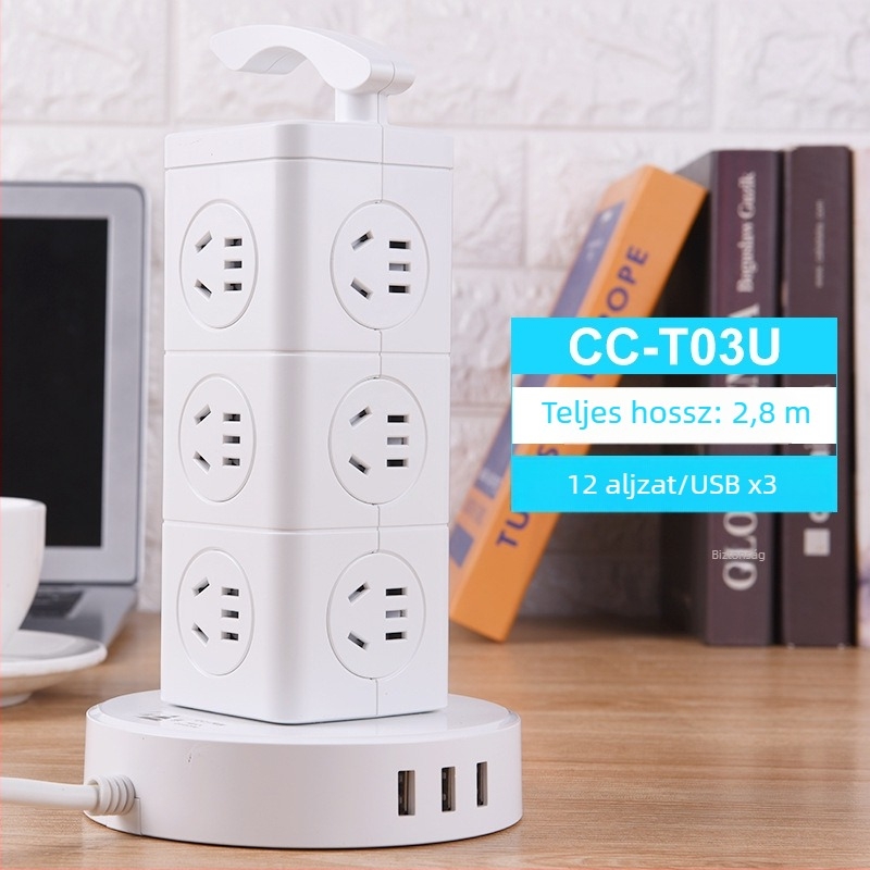 Cici Okos, függőleges toronyaljzat USB töltéssel otthoni használatra