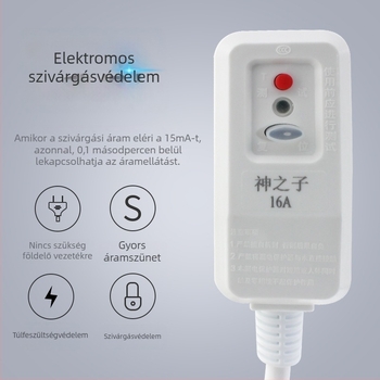 Szivárgóáramvédelmes dugó kapcsolóval, 16/10A dedikált aljzat
