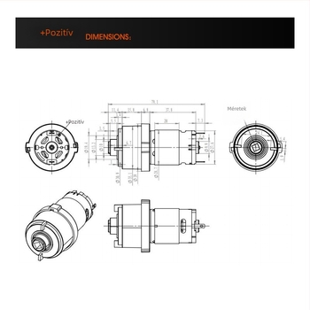 Kefés DC mikromotor 380-as reduktorral kávédarálóhoz