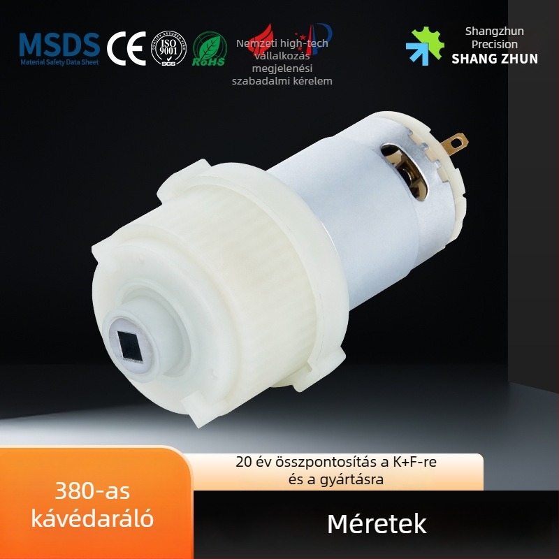 Kefés DC mikromotor 380-as reduktorral kávédarálóhoz