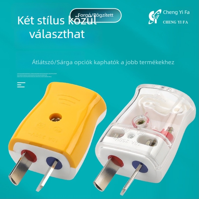 Leválasztható, forgó kétpólusú dugó ipari nagy teljesítményhez, fix kétpin csatlakozással