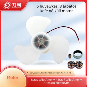 5 hüvelykes, 3-lapátos brushless motor készlet, kézi kis ventilátorhoz, mini ventilátorhoz, csendes motor