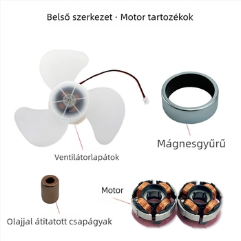 5 hüvelykes, 3-lapátos brushless motor készlet, kézi kis ventilátorhoz, mini ventilátorhoz, csendes motor